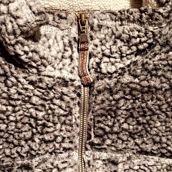 Men's Grizzly Sherpa Pullover 1/4‎ Zipup Warm Jacket Large - Picture 9 of 9